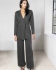 Aggel Knitwear Double Breasted Bnitted Blazer Anthracite