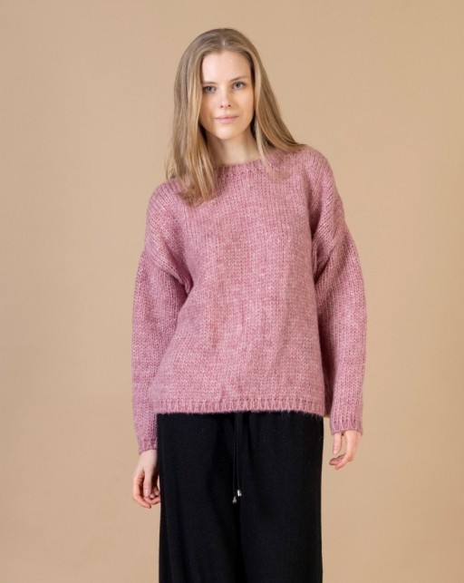 Aggel Knitwear Blend Sweater Dusty Pink