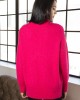 Aggel Knitwear Cutout Sweater Fuchsia
