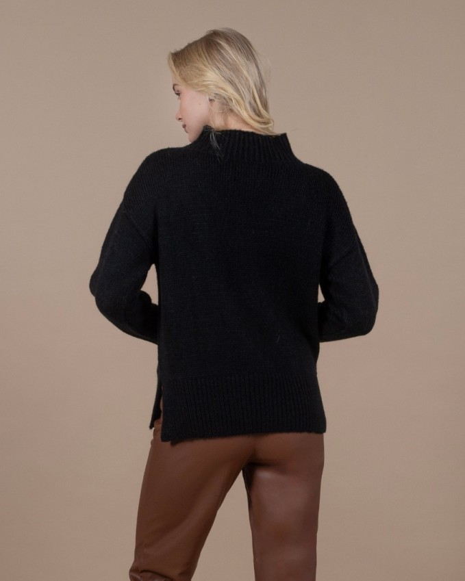 Aggel Knitwear Cutout Sweater Black