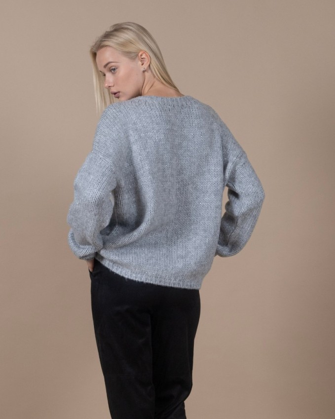Aggel Knitwear Blend Sweater Grey