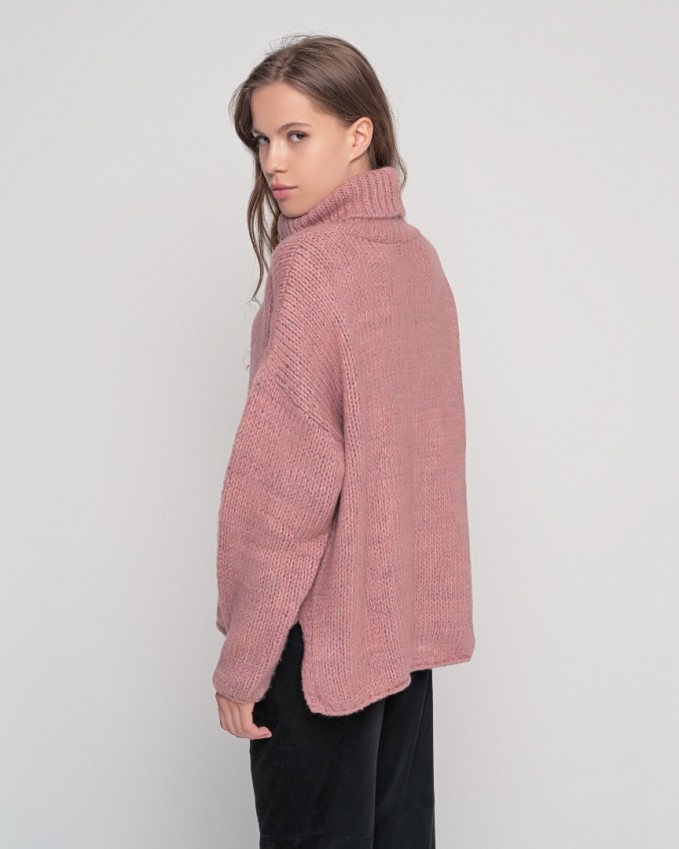 Aggel Knitwear Blend  Sweater Dusty Pink