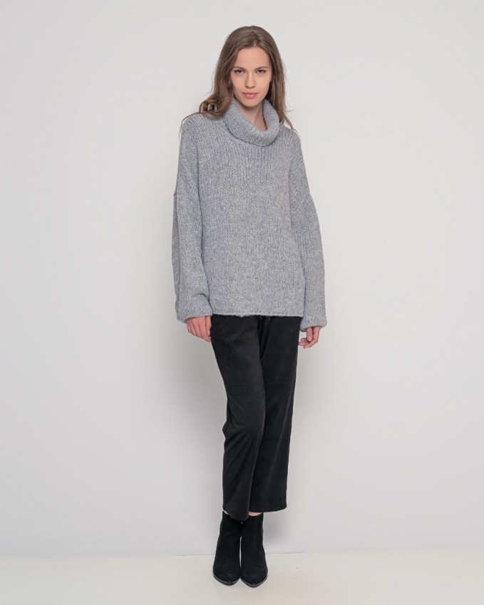Aggel Knitwear  Blend  Sweater Medium Grey