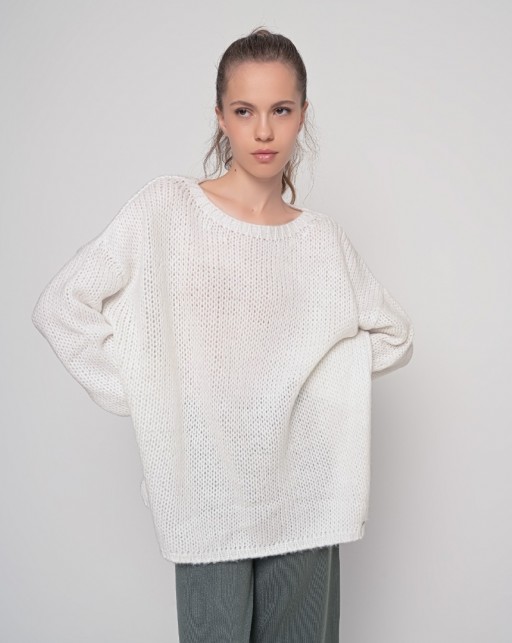 Aggel Knitwear Blend Sweater Ivory