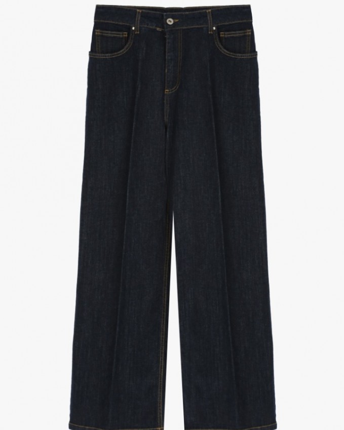 Dixie Straight-leg with five pockets and pressed crease jeans 