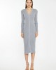 Glamorous Down Knitted Midi Dress Grey